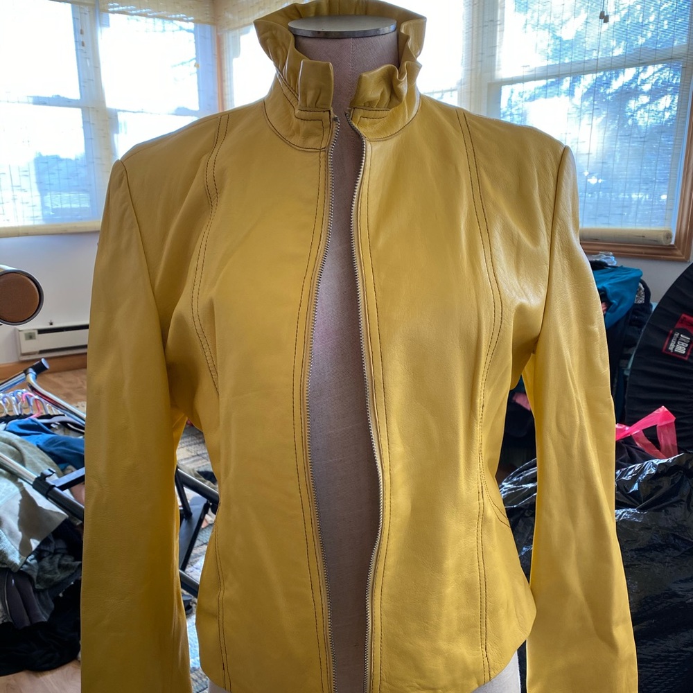 Nicola Berti mustard colored blazer